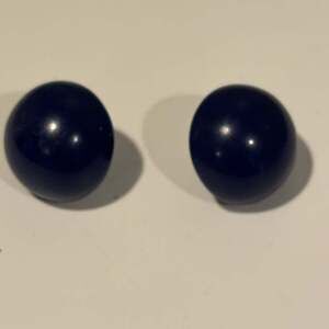 Dark Blue Dome Stud Earrings Simple Round Ball Post Earrings
